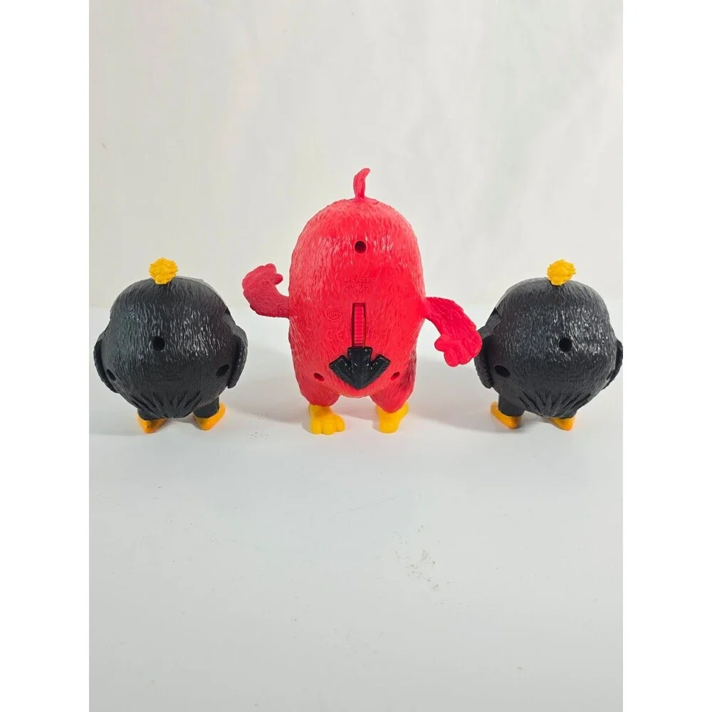 Angry Birds Red and Bomb Action Figures Lot (3)